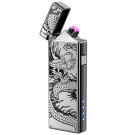 LcFun Electric USB Rechargeable Lighter Windproof Plasma Dual Arc Pocket Lighter, Flameless Cute Lighters for Candle, Small Valentines Birthday Gifts for Women Friends Wife