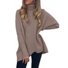 ANRABESS Womens Oversized Turtleneck Batwing Long Sleeve Casual Cozy Baggy
