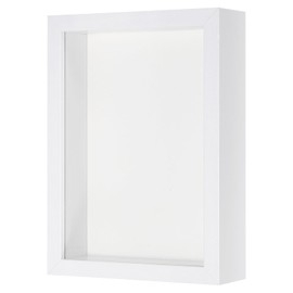 YOKIVE 1 Pcs Shadow Box Frame, Wooden Pressed Flower Frame Floating Photo Frame | DIY Specimens, Great for Wall Tabletop Display (White, 6x8-Inch)