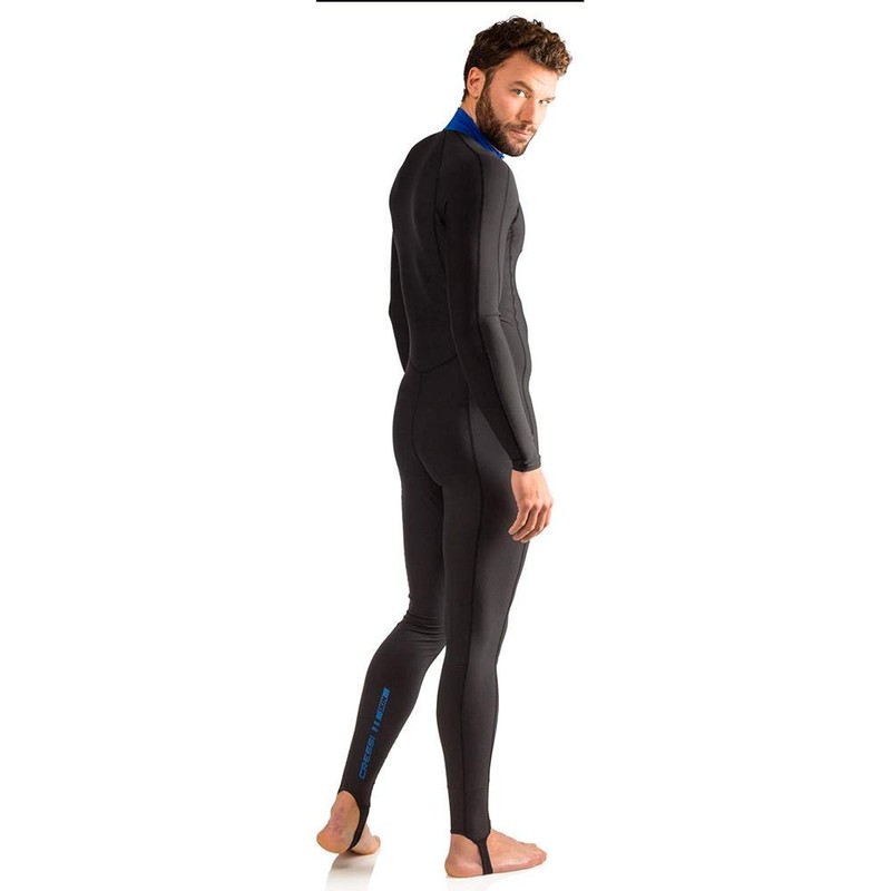 Cressi Men's 1mm One piece wetsuit Skin, Black Blue, XXL/6