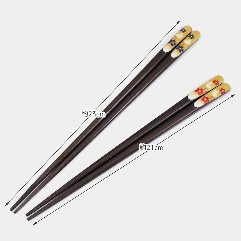 Issho Couples Chopsticks Painted Chopsticks Ausplownia Box Rakugi Rabbit 2