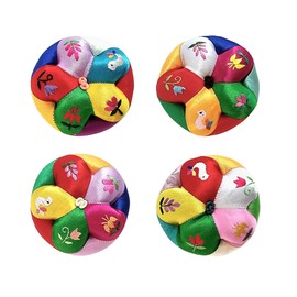 Seoulful Vintage Korean Saekdong Pin Cushion - Traditional Colorful Patchwork Needle Holder - Random Color Selection