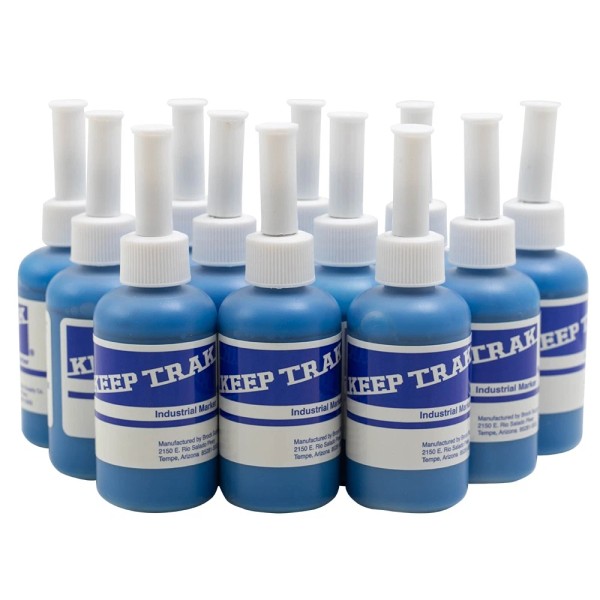 Brock 12 Pc Set 1 Dozen 2 oz Blue Refillable
