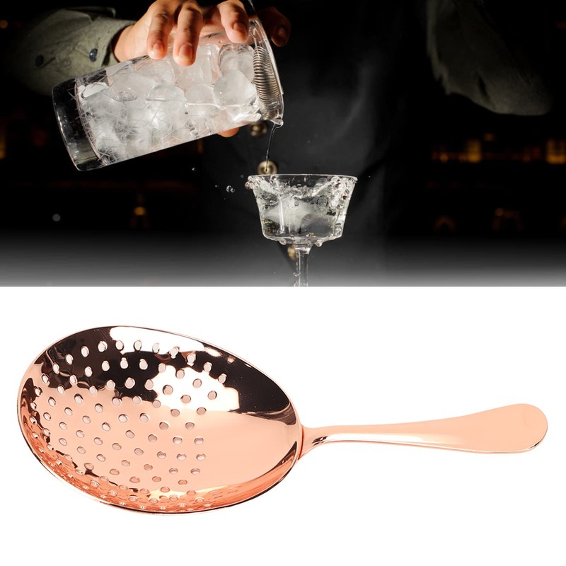 Cocktail Strainer, Julep Strainer Stainless Steel (Copper Plated)