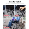 Mellbree 2Pcs Wheelchair Brake Extenders, 5 Inch, Silver, Curved Metal