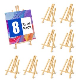 ESRICH 8 Pack 11.8" Wood Easels,Small Tabletop Display Stand,Easel Stand for Painting,Painting Party,Kids Student Tabletop Easels for Painting, Portable Canvas