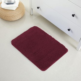 Yafa Home Fashion 17" X 24" Bath Rug Mat, Thick & Soft Microfiber Plush Shaggy Bathrug, Machine Washable Bathmat, Non-Slip Rubber Backing Bath Mat for Bathroom Floor, Tub and Shower