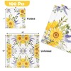100 Pcs Sunflower Bunch Floral Cocktail Beverage Napkins Flowers Disposable