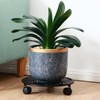 3 Packs Large Metal Plant Caddy with Wheels 13" Rolling
