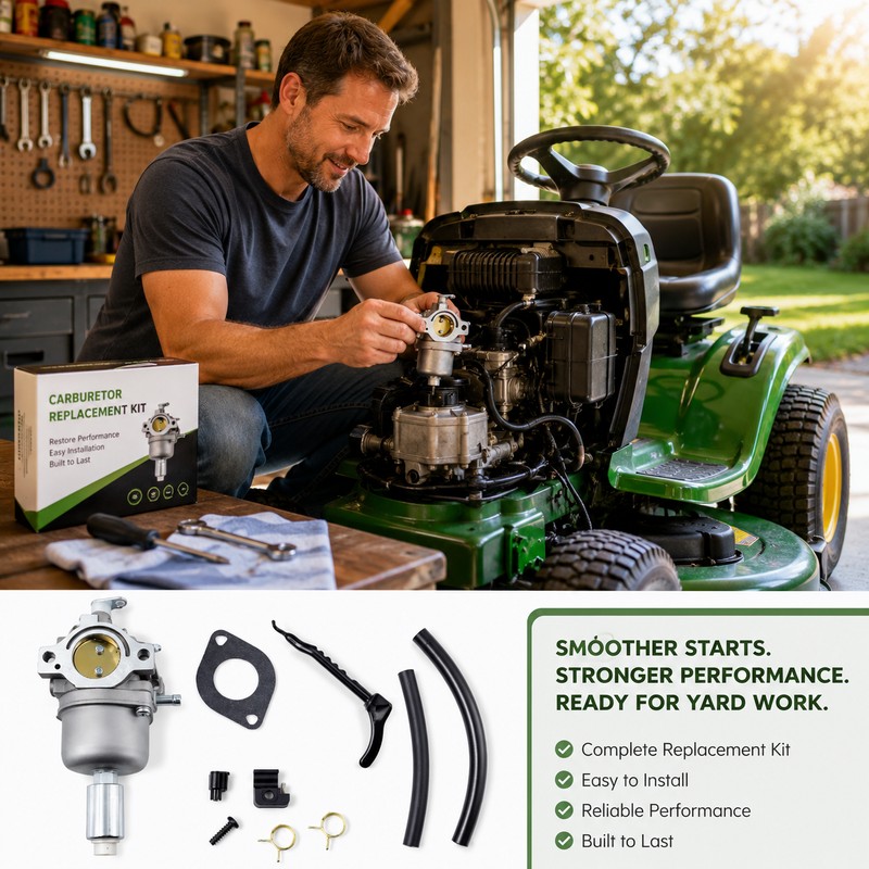 Carburetor Replacement Kit for Craftsman Riding Mowers – Compatible Fuel-Air