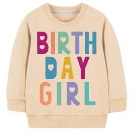 Mrocioa 4th Birthday Heart Shirt for Toddler Girl Crewneck Sweatshirt Letter Print Pullover Top Four Years B-DAY Fall Clothes