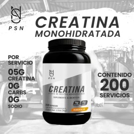 Creatina Monohidratada En Polvo Psn 1kg Sabores Naranja                                                                                               