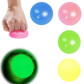 Tomedeks 4 Pcs 6Cm Sticky Balls Balls Squishy Balls Squeeze Ball Sticky Balls To Throw At Ceiling Sensory Toys For Autism Perfect Party Bag Fillers For Kids