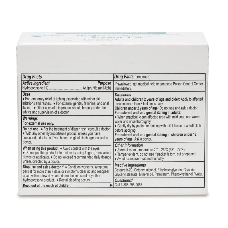 Globe (Box 25 Hydrocortisone 1% Maximum Strength Cream, (0.9g Packet)
