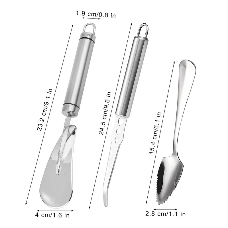 Klyuqoz Grapefruit Knife Curved Serrated, Grapefruit Knife Pack of 2,