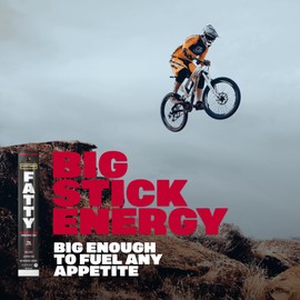 FATTY Meat Sticks, Made with Grass Fed Beef, Pork Raised Without Antibiotics, 11g Protein Per Stick, Honey BBQ, Stocking Stuffer, 2 oz. (Pack of 5)