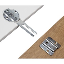 gedotec Table Top Connector Working Plate Panel Connectors Galvanised Steel Height 9mm Connectors Brand Quality for Living Area