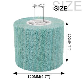 BaiNuo Non-Woven Flap Wheels, 120x100mm Interleaf Buffing Abrasive Wheels Wire Drawing Polishing Burnishing Flap Wheel for Polishing Restorer Tool Accessories 320 Grit