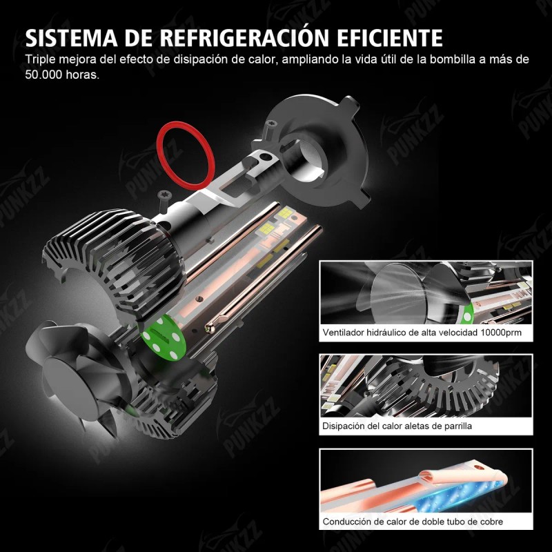 Focos Led Alta Y Baja Luces 36000lm H4 H13 9004