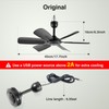 bestmoument 17.7" Inch Small Portable Ceiling Fan, USB Plug In,