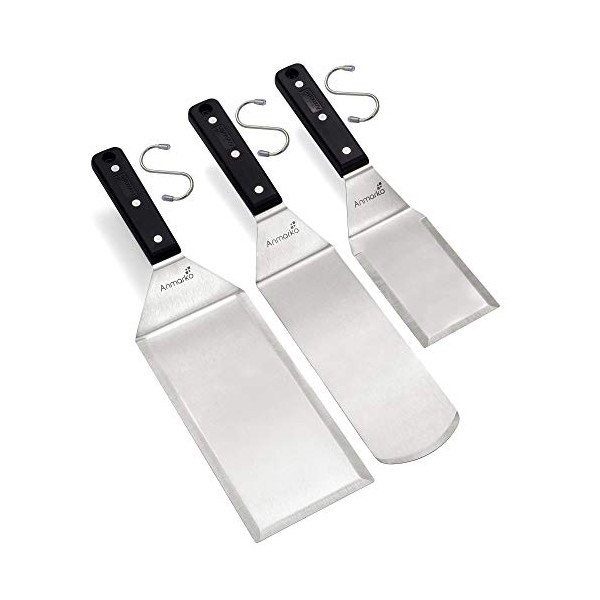 Griddle Spatula Set - Stainless Steel Metal Spatula and Griddle