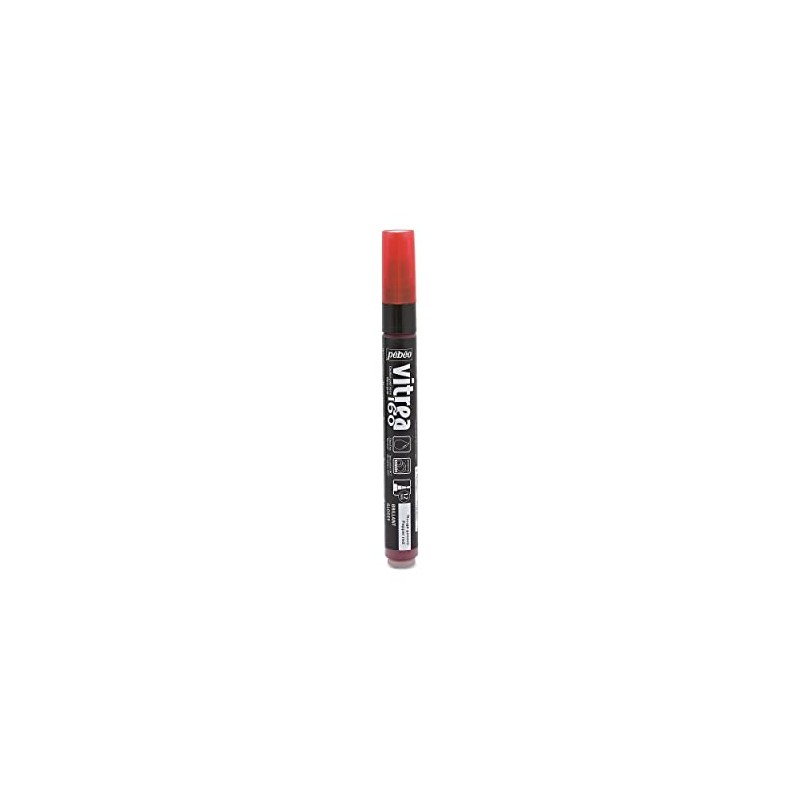 Pebeo Vitrea 160-Glass Paint Glossy Marker, Pepper Red