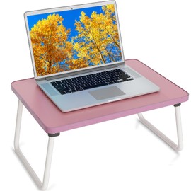 Lap Desks Laptop Tray for Bed or Couch,Portable Breakfast Serving Tray with Folding Legs,Foldable & Lightweight Mini Table, Laptop Stand for Working, Reading and Writing,Pink