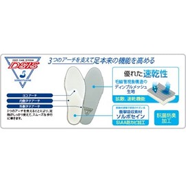 DSIS Sorbo Healthy Insole, Quick Drying + Antibacterial, Odor Resistant, Mold Resistant, L, 10.2 - 10.4 inches (26.0 - 26.5 cm)