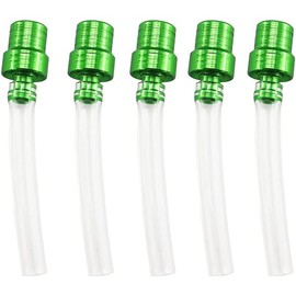 PRO BAT 5 Pack CNC Gas Fuel Tank Cap Valve Vent Breather Hose Gas Tank Cap Vent for Dirt Bike Pit Bike ATV All Factory CRF XR CR All Quads All Off-road Motorcycle, Green