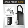 RETRUE 4PCS 18000lbs Trailer Stake Pocket D Ring with Security