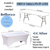 Spandex Table Covers 6FT 1Pc White Stretch Fitted Table Cloth