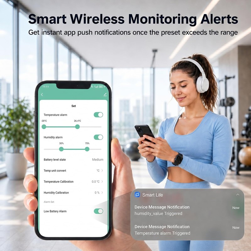 eMylo WiFi Thermometer Hygrometer, Smart Temperature Humidity Sensor with App