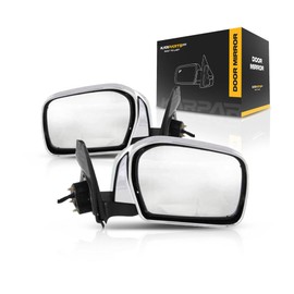 For Toyota Tacoma 2001 02 03 2004 Door Mirror Driver and Passenger Side | Pair | Power | Non-Heated | Chrome | Replacement For 87940-35751, 87910-35840 | TO1320159, TO1321159