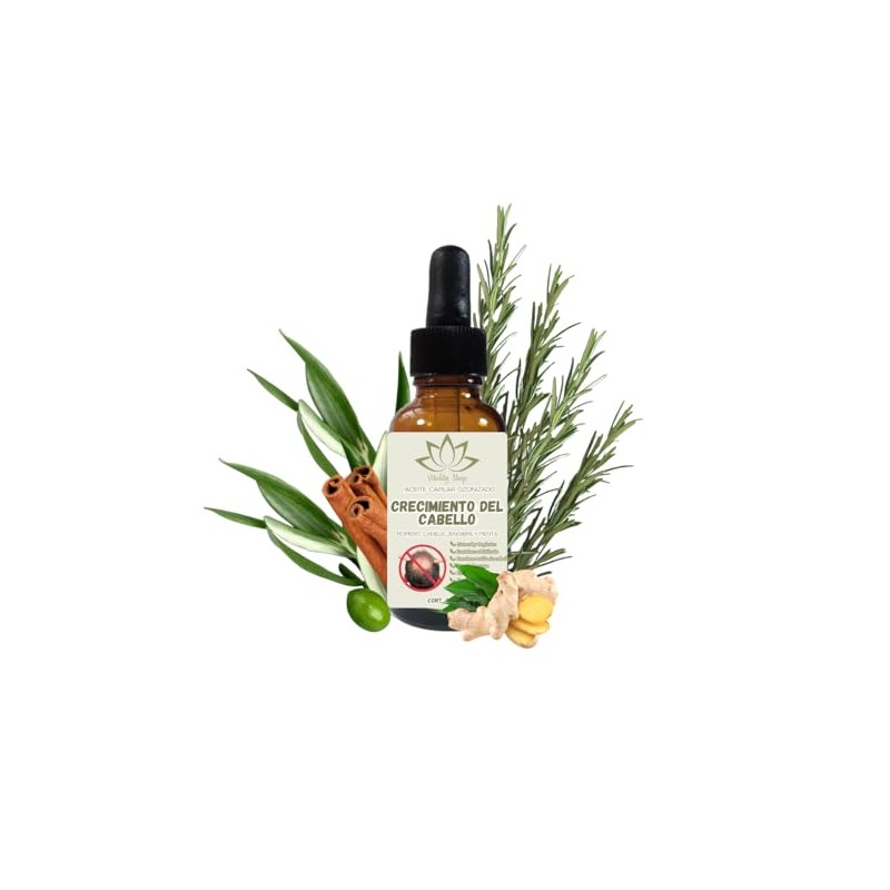 Aceite Capilar Ozonizado Romero Anti-caída de Cabello (30 ML)