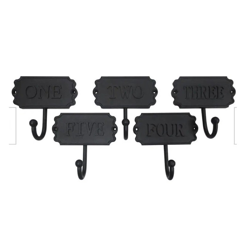 Home Decorators Collection 5 Numbered Black Cast Iron Look Coat