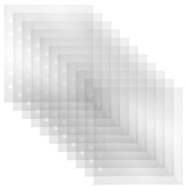 ULTECHNOVO 50pcs Trading Cards Photocard Sleeves Photocard Sheets for A7 6 Ring Binder Double-Sided 1 Pocket Photo Pages Top Loading Photo Sheet Protector