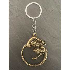 Generic Key Ring Compatible with Alien Bronze Colour Science Fiction Film Gadget Accessories Gift Idea for Men and Women Children Fantasy Cosplay, bronze, One size