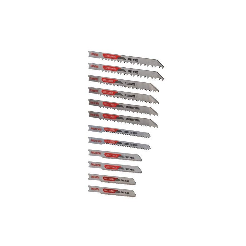 CRAFTSMAN Jigsaw Blades, U-Shank Set, 12-Piece (CMAJ2SET12)