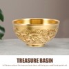 VOSAREA Brass Treasure Bowl Gold Decorative Tray Mixing Bowls Plate