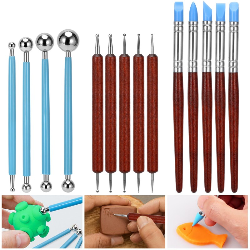 Blisstime 42pcs Pottery Tools, Clay Tools, Sculpting Tools, Pottery Kit,