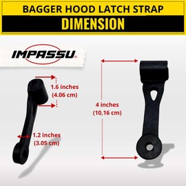 IMPASSU Husq 532109808 Replacement Lawn Mower Grass Catcher Latch Strap - Fits Craftsman, Poulan Pro, John Deere, & More - Durable Rubber Latch Bagger Hood - Lawn Mower Bag Hood Latch