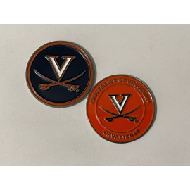 Unbranded VIRGINIA CAVALIERS 1"  Diameter GOLF BALL MARKER   New