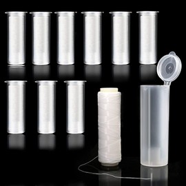 Maxcatch 328ft/656ft 0.2mm/0.25mm Strong Polyester Fishing Bait Elastic Thread Spool Invisible Fishing Line Bait 10PCS (Dia. 0.2mm, 656ft/spool (10pcs))