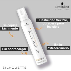 SILHOUETTE Espuma Flexible Hold, Fijación Duradera, Volumen y Brillo 200 ml