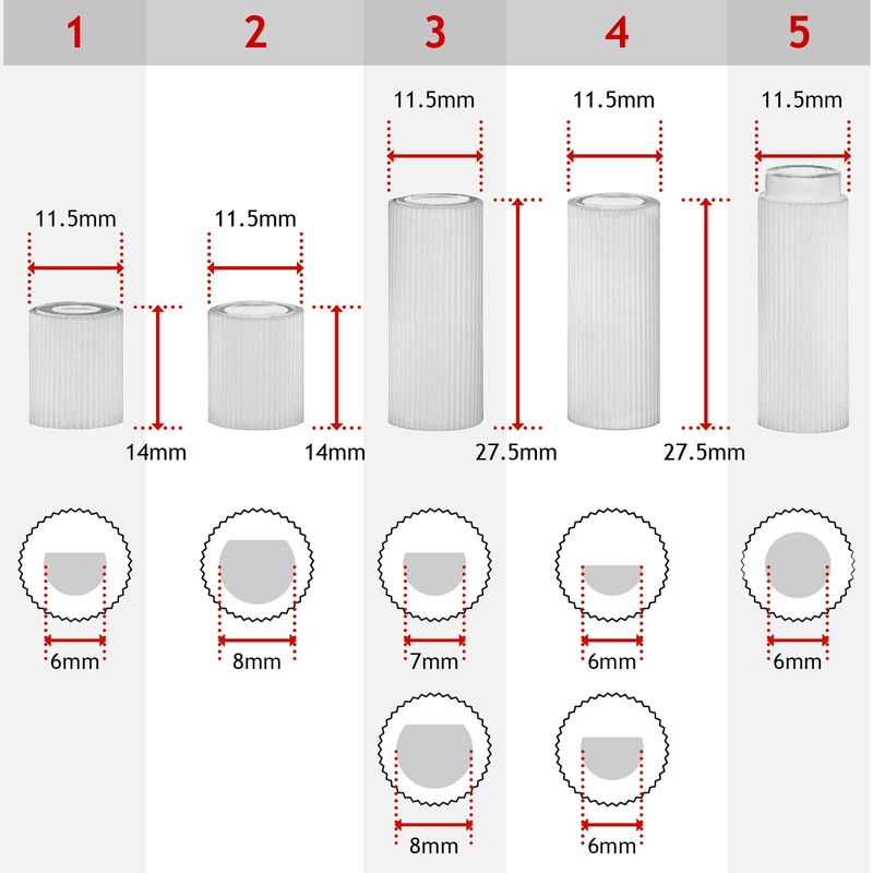 Spares2go Universal Oven Cooker Hob Control Knob Switch (Pack of