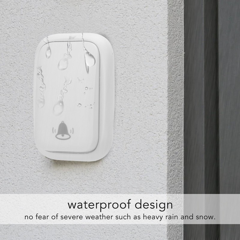 Self Powered Wireless Doorbell Set Waterproof Long Distance 38 Music