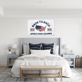 Bolcagob Back to Back World War Champs Flag 3x5FT Double Printed Flag Banner Tapestry Dorm Room Home College Decor 2 Shiny Brass Grommets 100% Polyester (3x5FT)