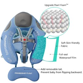 Mambobaby Add Tail Baby Float with Sun Canopy – Special Edition Blue