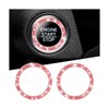 LKAHG 2PCS Bling Car Engine Start Stop Ring Decals, Crystal