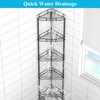 HuggieGems 5 Tier Floor Standing Corner Shower Caddy Organizer Shelf
